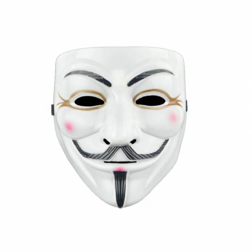 Anonim maszk - Fehér vonalakkal
