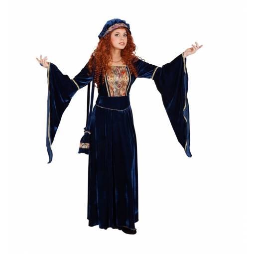 Foto - Női középkori ruha kalappal - Kék 42/44