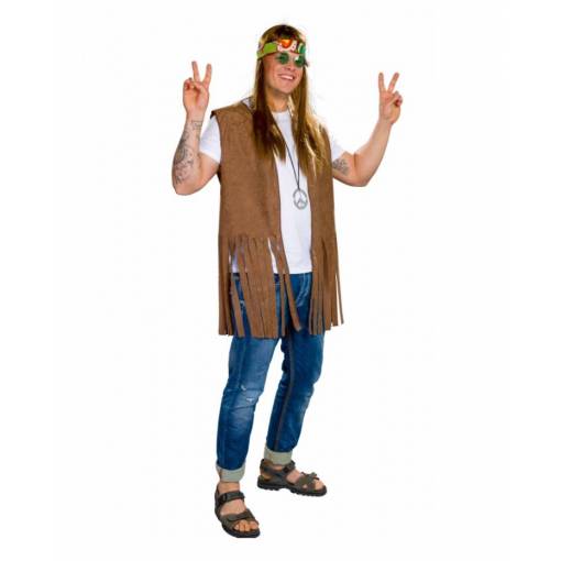 Férfi mellény bojtokkal - Hippie XL
