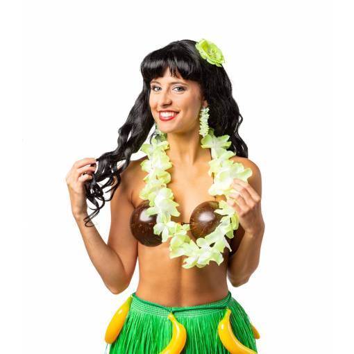 Foto - Hawaii koszorú, fülbevaló, hajcsat - zöld