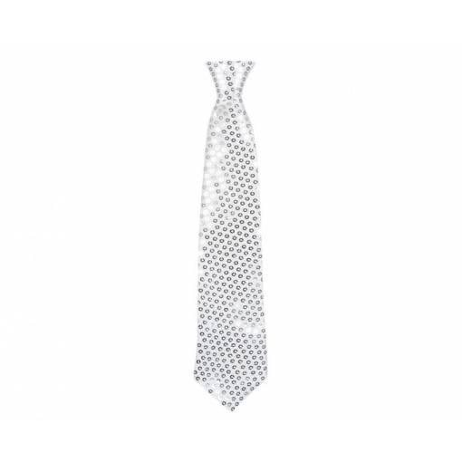 Flitteres nyakkendő - ezüst