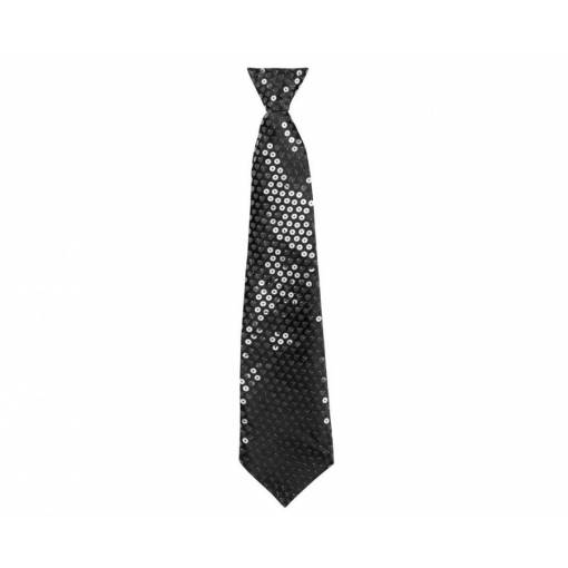 Foto - Flitteres nyakkendő - fekete