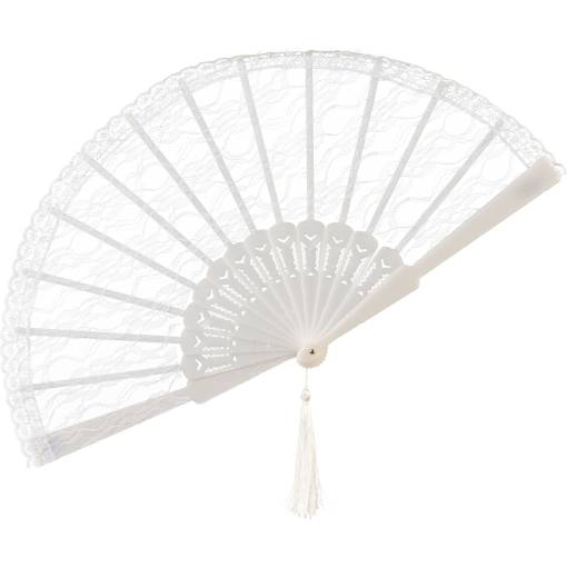 Csipke ventilátor - Fehér