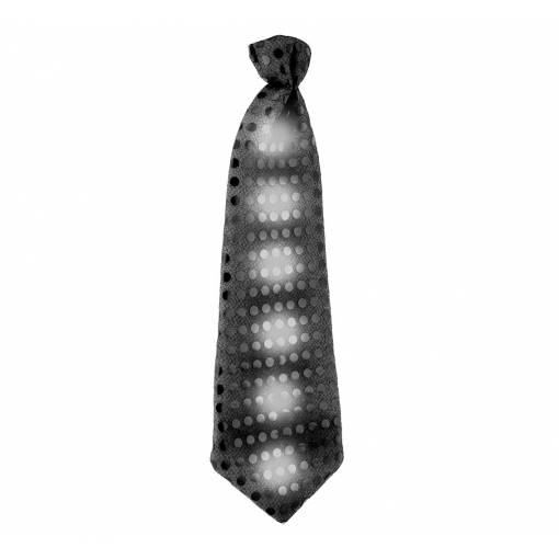 Világító nyakkendő - Fekete
