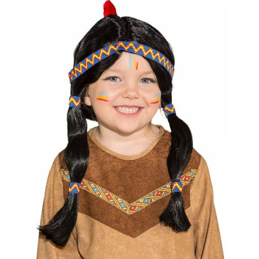 Foto - Gyermek paróka - indián kék fejpánttal