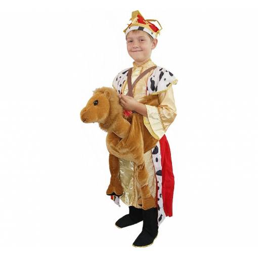 Foto - Gyermek jelmez - király egy tevén